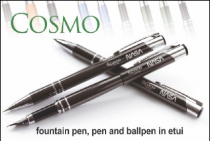 k_Cosmo fountain pen, pen and ballpen in etui